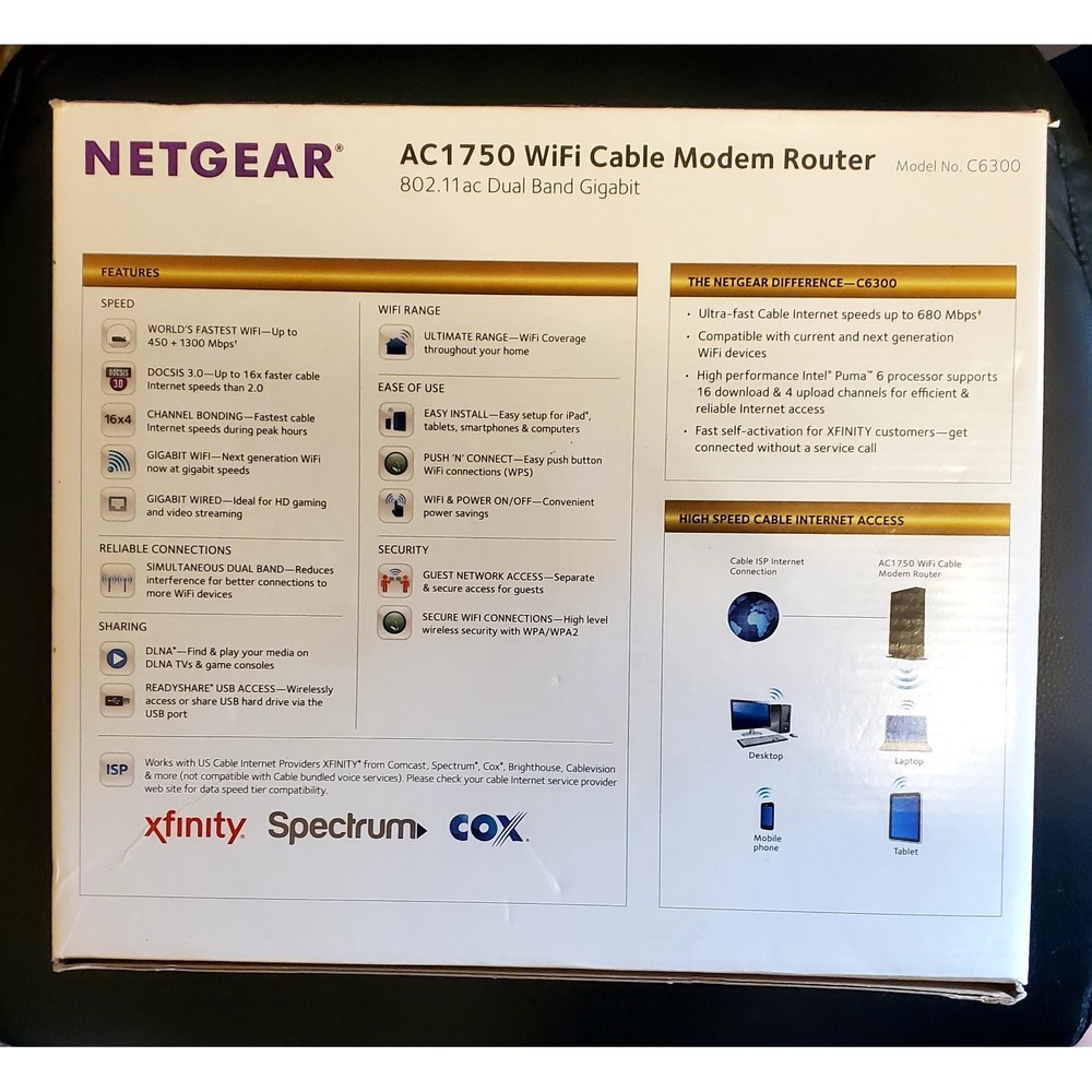 Netgear Wifi Cable Modem Router - Picture 3 of 3